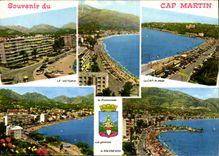 CPM Cote d'Azur Menton Le Cap Martin vue generale la promenade les plages 