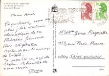 CPM La Cote d'Azur Menton la perle de Frances le jatdin Boives 