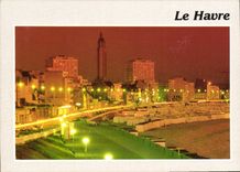 CPM Le Havre S Mar vue se nuit 