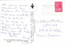 CPM Aix les Bains Savoie le parc et au fond l'Etablissement Thermal 