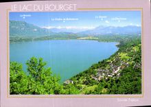 CPM Le Lac de Bourget Savoie Bourdeau le Bourget du Lac et la Combe vers Chambery 