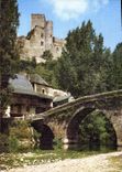 CPM Belcastel Aveyron Environs de Rignac le pont dominee par e chateau 