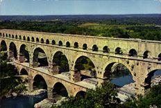 CPM Le Pont du Gard Gard Aqueduc romain 