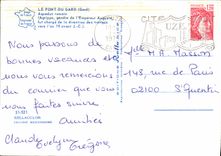 CPM Le Pont du Gard Gard Aqueduc romain