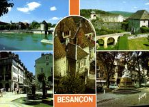 CPM Couleurs et lumiere de France Besancon Doubs la tour de la Pelotte la Citadelle place Pasteur Po