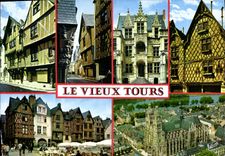 CPM les Merveilles du Val de Loire Tours Indre et Loire le Vieux Tours maisons du XV siecle rue de l
