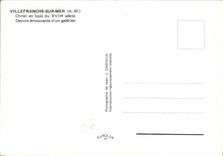 CPM Villefranche sur Mer A M Christ en bois du XVII siecle Oeuvre emouvante d'un galerien Bateau