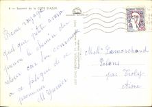 CPM Souvenir de la Cote d'Azur