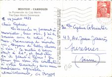 CPM Menton Carnoles La Promenade du Cap Martin 