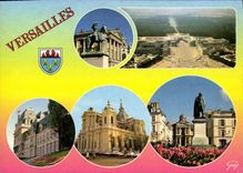 CPM Versailles Yvelines La statue equestre de Louis 