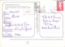 CPM Versailles Yvelines La statue equestre de Louis 