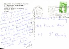 CPM Massif du Mont Blanc Haute Savoie Arrivee de la Benne du Brevent et le Mont Blanc 