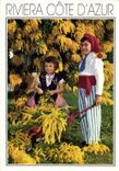 CPM Cote d'Azur French Riviera Costumes nicois et mimosa 