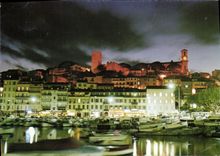 CPM Cannes Alpes Maritimes Le Vieux Port et le Suquet en fin de journee 