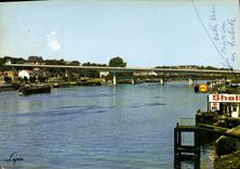 CPM Conflans Ste Honorine Yvelines La seine et le nouveau pont 