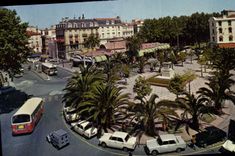 CPM Perpignan Pyrenees Orientales La place Arago et le palmarium Automobile