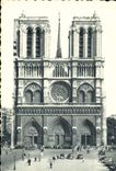 CPM Paris Facade Notre Dame 