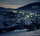 CPM Gerardmer Vue generale de nuit sous la neige 