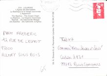 CPM Lourdes L'Eglise Ste Bernadette La Basilique et la Vierge couronnee 