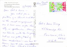 CPM Paris la nuit La Cathedrale Notre Dame 