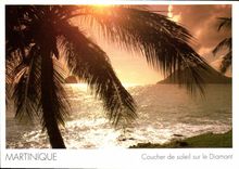 CPM Martinique Coucher de soleil sur le Diamant 