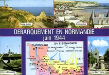 CPM Cirquit des Plages du Debarquement La bataille de Normandie Militaria Pointe du Hoc Arromanches 