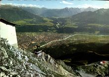 CPM Innsbruck Hafelekar Seegrube et les Alpes Teleferique