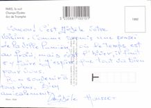 CPM Paris la nuit Champs Elysees Arc de Triomphe 