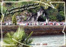 CPM Lourdes la Grotte Anniversaire des Apparitions 