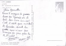 CPM Lourdes la Grotte Anniversaire des Apparitions 