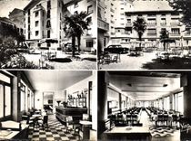 CPM Hotel de la Providence rue Massabielle Lourdes H P Jardin Terrasse Terrasse Cote Restaurant le B