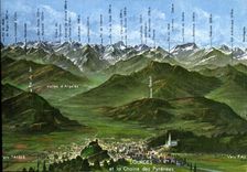 CPM Nos Belles Pyrenees Souvenir de Lourdes de la Chaine des Pyrenees 