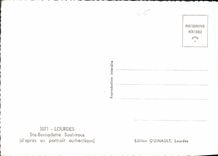 CPM Lourdes Ste Bernadette Soubirous d'apres un portrait authentique 