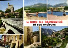 CPM Le Buis les Baronnies drome et ses environs Pierrelongue la Piscine les Arcades Porte Renaissanc