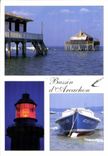 CPM Bassin d'Arcachon les Cabanes Tchanquees et le Celebre Phare du Cap Ferret 