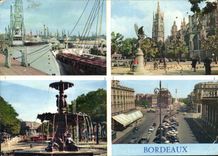 CPM Bordeaux Gironde le Port la Tour Pey Berland les Alles de Tourny le Grand Theatre 