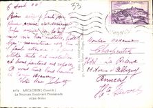 CPM Arcachon Gironde le Nouveau Boulevard Promenade et les Jetees Automobile