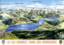 CPM Lac d'Annecy Haute Savoie Panorama du Lac dans ses Montagnes 