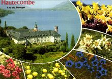 CPM L'Abbaye de Hautecombe et le Lac du Bourget Savoie 