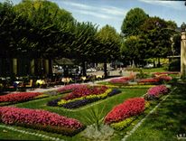 CPM Aix les Bains Parc des Thermes la Rotonde et son tapis Fleuri 
