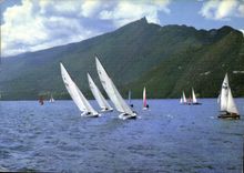 CPM Regates a voiles sur le Lac du Bourget et la Dent du Chat 