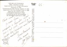 CPM Nos Belles Pyrenees Lourdes Apparition de la T S Vierge a Bernadette Soubirous en 1858 