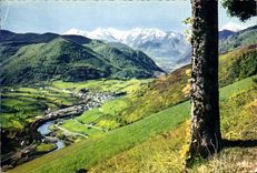 CPM Les Pyrenees la Vallee d'Aure et Arreau vus du Col d'Aspin 