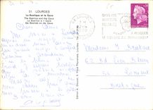 CPM Lourdes la Basilique et le Gave 