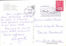 CPM Lourdes la Basilique le Gave 