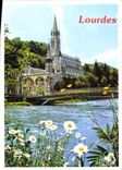 CPM Nos Belles Pyrenees Lourdes la Basilique et le Gave de pau 