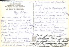 CPM Lourdes la Basilique et l'Apparition 