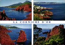 CPM La Corniche d'Or les Rochers du Trayas les Calanques de Theoule Agay vu du Dramont le Dramont l'