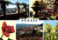 CPM La Cote d'Azur Grasse vue generale marche des fleurs 