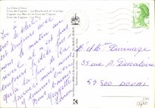 CPM La Cote d'Azur Cros de Cagnes Le Boulevard et la plage Cagnes sur mer et le Cros de Cagnes Le Po